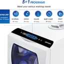 AIRMSEN Portable Countertop Dishwashers, 5 Washing Programs Mini Dishwashers with 1.2 Gal Built-in Water Tank and Double-layered Glass Door, No Hookup Needed for Home, Apartments & RVs