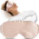 LitBear Weighted Silk Sleep Mask 4.9 oz (140g), Mulberry Silk Sleeping Mask with Detachable Insert, Women Men Pressure Relief Night Light Blocking Eye Mask with Adjustable Strap, for Relax Deep Sleep