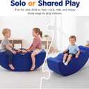 BALAPET Kids Sensory Rocking Chair, 2-Person Foam Seesaw, Navy Blue, 43×19×12in