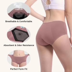 Carer Incontinence Underwear for Women Washable Leakproof Underwear for Women 150ml Super Absorbent Bladder Leak Proof Underwear for Womens Bladder Leakage Protective Panties 3 Pack, XL, Assorted Colors