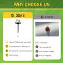 300 Pcs, #10 x 1 Inch Hex Head Metal Roofing Screws, Zinc Plated Sharp Point Sheet Metal Roof Screw with Rubber Washer, Self Tapping Metal to Wood Siding Screws, Hex Socket Included (Galvanized)