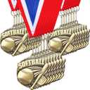 Tondiamo 20 Pcs Award Medals Bulk 2'' Gold Softball Medals 3D Trophy Awards for Softball Game Player Sports Team Competition Participation Tournament Party Favors