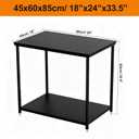 Black Heavy Duty Commercial Work Table 24x18Inch, Powder Coated Black Utility Station with Adjustable Undershelf, Multipurpose Workshop Bench for Restaurant Back-of-House, Warehouse & Garage, 18x24x33.5 Inch