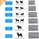 Dog Beds Crate Pad for Medium/Large Dogs Fit Dog Crates,Washable & Anti-Slip Kennel Pad for Dogs Cozy Sleeping Mat,Gray 42inch
