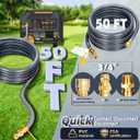 24FT 30FT 50FT 75FT 3/4" ID Natural Gas Hose, 3/4" ID Natural Gas Hose with Quick Connect Fittings for NG/LP Propane Appliances, Grill,Patio Heaters,Generators, Indoors & Outdoors CSA Certified