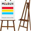 MEEDEN Wooden Easel Display Stand: Adjustable Art Easels for Sign, A Frame Painting Easel for Canvas up to 60", Ideal for Artist Adults Drawing Picture Poster - Walnut, Medium