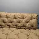 59" x 38" Tufted Bench Cushion for Outdoor Furniture, 3-Seater Replacement for Swing Chair, Patio Sofa/Couch, Overstuffed, Includes Backrest, Khaki