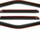 PIT66 in-Channel Window Visors Rain Guards Compatible with Ford F150 SuperCrew 2015-2025,Fit Ford F150 Raptor SuperCrew 2017-2025, Fit Supercrew Cab Only Window Deflectors Vent Visors