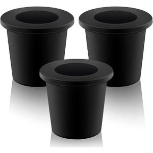 3 Pieces Patio Table Umbrella Hole Ring Insert Umbrella Table Ring Umbrella Cone Wedge for 2.5 Inch Patio Table Hole and 1.5 Inch Umbrella Pole Adapte (Black)