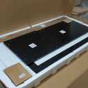 Coffee Table 39 in Rustic Center Table with X-Design Wooden Pedestal for Living Room, Space Saving, Rectangle Home Office Tea Accent Table for Apartment, Dark Oak Black (Rectangular)