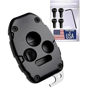 USA-Made for Honda Key Fob Shell | Crack-Resistant & Durable | Seamless Fit | Enhanced Longevity & Functionality | Integrated Bottle Opener | Easy DIY Installation (Black , 4 Button)