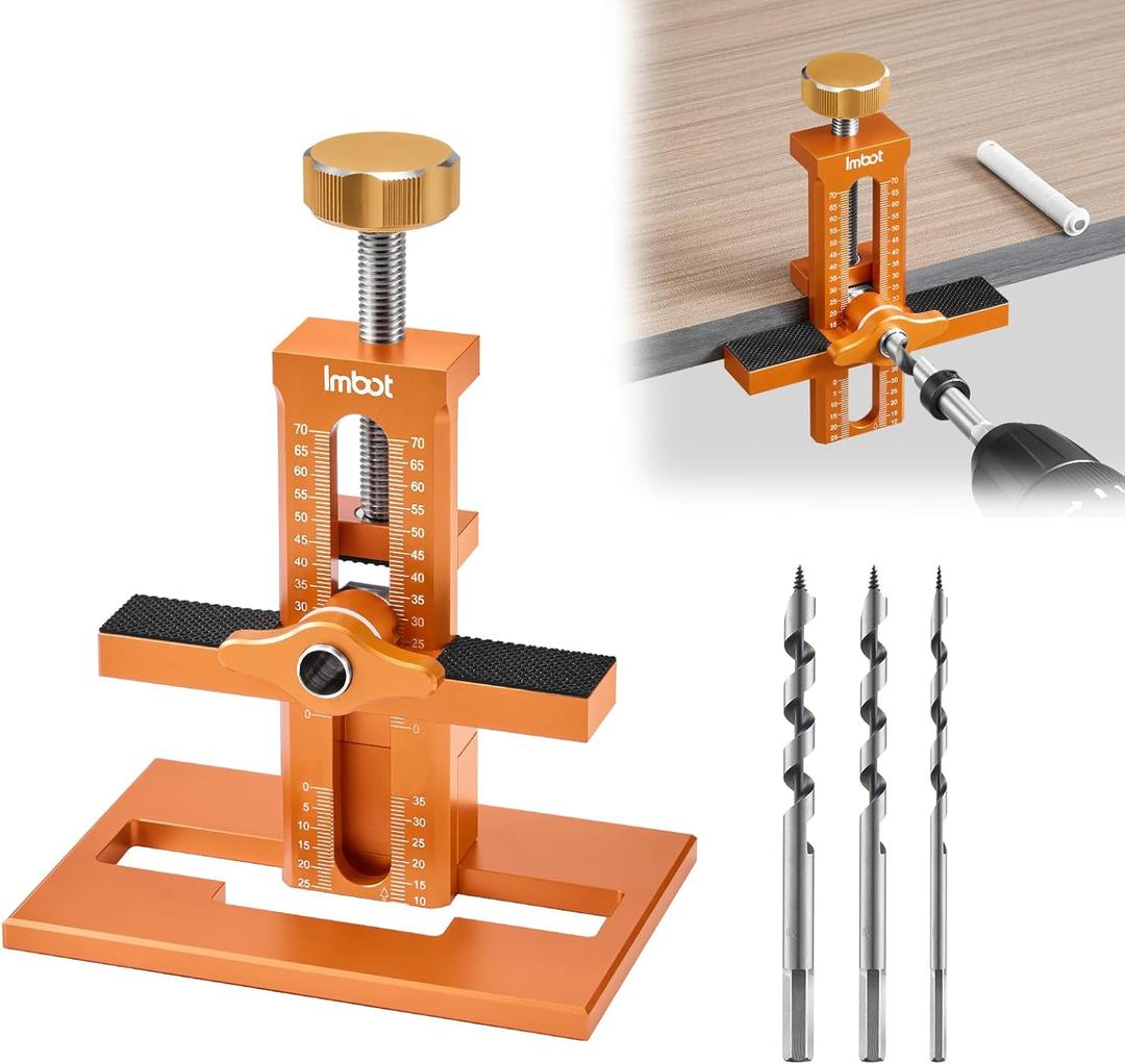 Imbot Cabinet Door Mounting Jig &With Base 3-In-1Adjustable Cabinet Door Installation Positioning Tool For Installing Frameless Or Framed Cabinet Doors (Extended Version)
