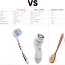 SoulBay Electric Body Brush with 5 Attachments: Rechargeable Back Brush IPX7 Long Handle Exfoliating Spin Scrubber for Shower Bathing Cleansing Wash Deep Cleaning