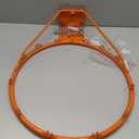 Dripex Solid Basketball Rim 18" Replacement Breakaway Wall Mounted Outdoor Heavy Duty Solid Steel 18 Inch Rim Double Spring with All Weather Net (Orange)