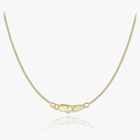 Jewlpire Solid 18K Gold Over 925 Sterling Silver Chain Necklace for Women Girls, 0.8mm Box Chain Lobster Claw Clasp-Super Thin & Strong Necklace Chain 18 Inch