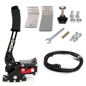 Htostar Racing USB Handbrake Upgrade 2-IN-1 Compatible With PS4/5+PC Compatible With G29,For Professional Gaming Peripherals for Racing Games, with Non-Contact Plus Hall Sensor(With Clamp)