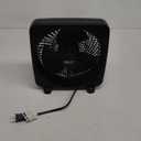 Comfort Zone Box Fan, 9 inch Portable Desk fan, Quiet 3 Speed Mini Fan for Bedroom, Electric Bedside Table Fan, Black