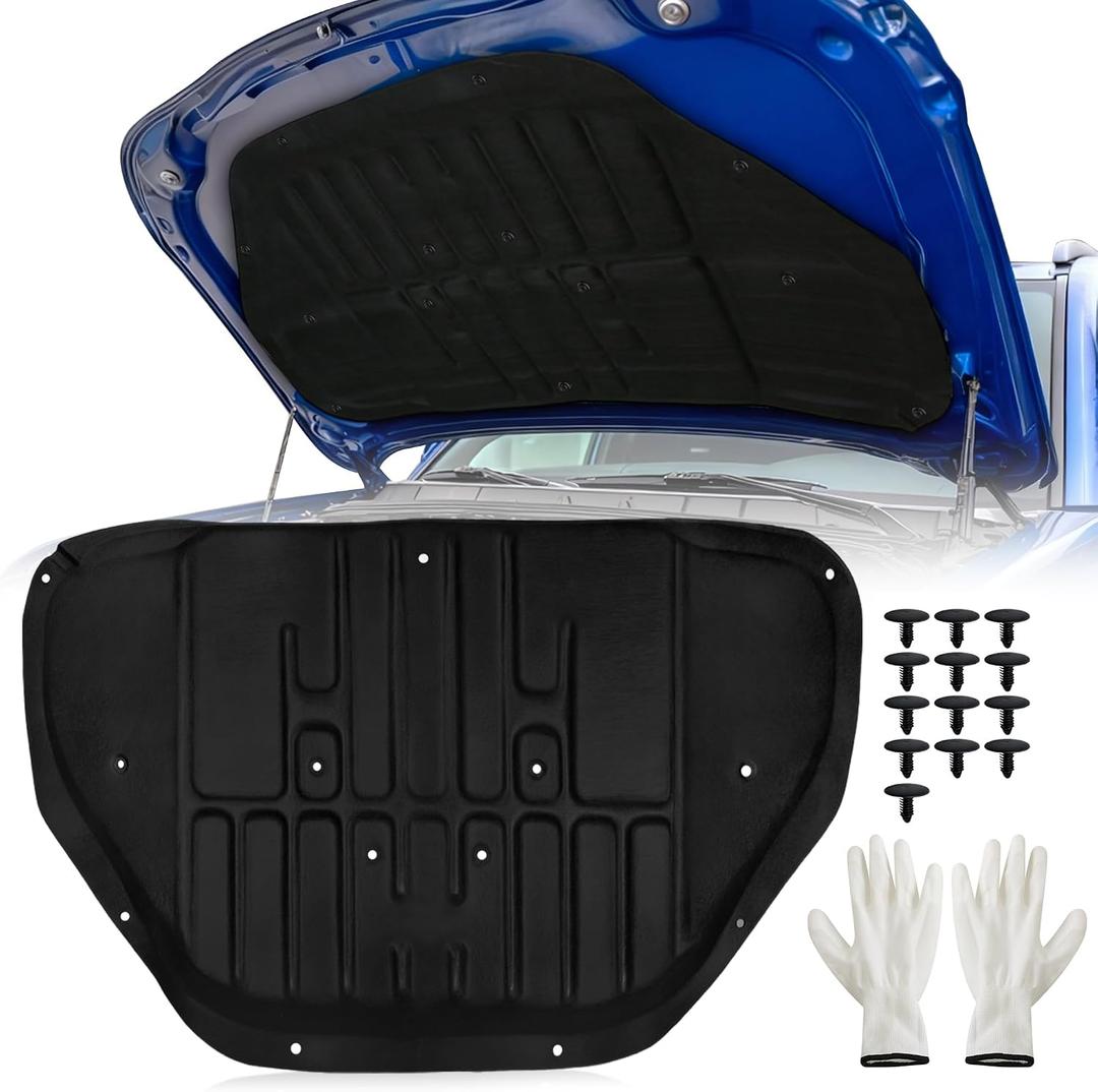 Hood Insulation Pad Compatible with 2024-2026 Toyota Tacoma 4th Gen & 2025-2026 4Runner – PET Felt Engine Heat Shield & Sound Deadener Mat, No-Drill Install