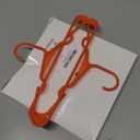 Plastic Clothes Hangers – Heavy Duty Hanger Set, for Organizing Clothes, Dresses, and Coat, Holds Up to 5 lbs, Space-Saving Hangers with Non-Slip Shoulder Grooves, Orange