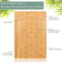 Adrattnay Wooden Bead Boards for Jewelry Making with Box, 16.9 x 11.4 Bamboo Beading Board for Bracelet Necklaces Making, Beginners Bead Design Board Measuring Beads Tray