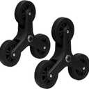 Wheel Replacement Stair Climbing Wheels for Shopping Laundry Cart, Trolley Triangle Shopping Cart Stair Climbing Wheels for BY06C BY10C Foldable cart (2 PCS) (Black)