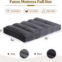 10" Futon Mattress Full Size, Ultra Thick Futons Sofa Couch Bed Sleeper Sofa Bed, Versatile Floor Futons Japanese Floor Mattress for Adults, Grey (Frame Not Included)