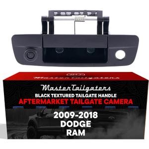 Master Tailgaters Black Tailgate Handle with Backup Camera Replacement for Dodge Ram (2009-2018) | IP68 Waterproof | Parking Grid Lines | Easy to Install