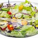 6.5Qt Extra Large Glass Mixing Bowls, Clear Large Salad Bowls,Thickened Glass Big Mixing Bowls Salad Bowls Cooking Bowl for Kitchen Prepping Storing Baking Serving, Fruit, Snacks, Borosilicate Glass (Without lid)
