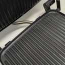 Hamilton Beach Panini Press Sandwich Maker & Electric Indoor Grill with Locking Lid, Opens Wide to Fit Any Thickness for Quesadillas, Burgers & More, Nonstick 8" x 10" Grids, Chrome (25460AG)