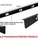 Stove Gap Covers,Stove Gap Filler, Range Trim Kit, Stove Gap Guards, Heat Resistant and Easy to Clean Aluminum Black 23.4 in.