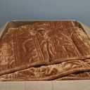 3 Pieces Luxurious Velvet Oversized King Quilts Set 120x128 Ruched Bedspread Coverlet Quilted Bedding Set with 2 Pillow Shams 20x36 Ultra Soft Comforter for All Season,Caramel | Soft Microfiber, Luxury Cozy, All Season, Breathable, no pilling, for sensitive skin, Oversized King-120x120
