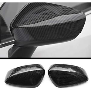 2Pcs Side Door Rearview Mirror Cover Caps Trim Accessories for Mazda 3 Axela 2014 2015 2016 2017 2018 Carbon Fiber