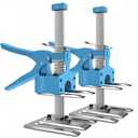 Labor Saving Arm Jack Handle 2 Pack,6 in Lift Height Construction,Multifunctional Furniture Jack for Installing Cabinets and Wall Tile Height Adjuster Handheld Lifter Tool, Load 280LBS Blue/White