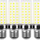 HJFF 4pcs LED Light Bulb 200w Equivalent 2500 Lumen 6000K Cool Daylight White 20W E26/E27 Base Non-dimmable Ceiling Fan Led Light Bulb for Home Garage Warehouse Indoor Outdoor Led Corn Bulb (Yellow)
