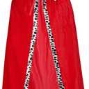 King Robe Costume Queen Robe Crown Set Cosplay Stage Performances Royal Cape Dress Up for Halloween Costume Party (49.2 in, Red)