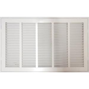 HVAC Premium 26 x 20 Duct Opening Steel Return Air Filter Grille, for 1-inch Filter, Removable Door, Flat Stamped HVAC Vent Cover Grille, Outer Dimensions 28.5 x 22.5