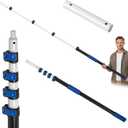 getlstub 12FT Telescopic Pool Pole, Heavy Duty Aluminum Extension Pole 3.3-12 FT for Above Ground & Inground Pools, Fits Skimmer, Net, Brush & Vacuum Heads