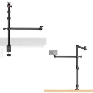 BundleSmallRig Camera Desk Mount Table Stand with Magic Arm and 1/4" Ball Head & Live Desktop Camera Bracke