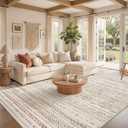 Nakagishi Boho 7x9 Area Rug Living Room Rugs Machine Washable Brown