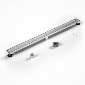 Linear Shower Drain 40" Brushed 304 Stainless Steel | Fast Drainage | Tile Inserted | Stainless Floor Drain Grate | Hair Strainer | Drain Key | The Upgrade for Your Bathroom