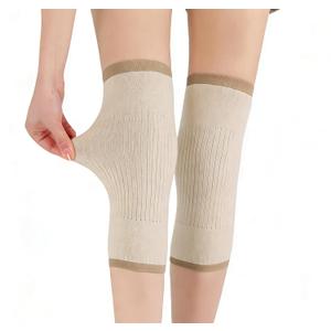 SUJAYU 1 Pair Knee Sleeves for Women & Men, Lightweight Thin Knee Sleeves for Knee Pain Relief, Knee Warmers Knee Brace Undersleeve Dancer Knee Pads, Knee Brace for Daily Use (Beige, Large)