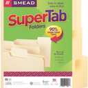 Smead SuperTab File Folder, Oversized 1/3-Cut Tab, Letter Size, Manila, 24 Per Pack (11920)
