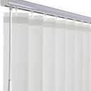 Cordless Vertical White Window Blinds for Home, Light Filtering Privacy Window Shades for Sliding Glass Windows, Made to Order, 40"-160" Wide, White