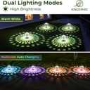 Kingsyard 8 Pack Solar Pathway Lights Outdoor Waterproof IP67, Bright Color Changing & Warm White LED Solar Lights for Outside Garden Yard Landscape Path Christmas Walkway Decor