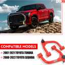 Front Upper Control Arms for 2007-2021 Toyota Tundra, 2008-2022 Toyota Sequoia, 2-4" Lift Replacement OEM Factory Suspension Arms,PU Bushings, 2PCS