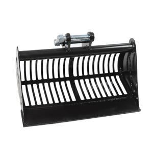 600MM Screening Skeleton Bucket Mini Excavator Attachments Compatible with Small Excavator Stone and Soil Screening 24IN with Two Pins