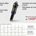 Bike Rear Shock, Air Pressure Shock Absorbers, 125/150/165/190/210mm, 20/30/35/50/60mm Travel, Hydraulic Rear Suspension Shock for Mtb/e-bike (210 * 60mm)