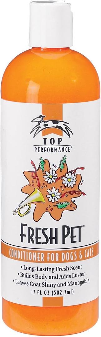 Top Performance Fresh Pet Conditioner to Reduce Mats and Tangles, 17 Oz. Size  Conditioning Formula Gives Coats Sheen