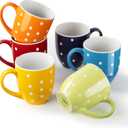 bestone Coffee Mugs Set of 617 oz Large Coffee Mugs, Ceramic Mugs with Handles,etc Coffee Mugs, Cups for Coffee Cereal Latte Microwave & Dishwasher safeVibrant Colors