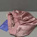 22 Momme 100% Real Mulberry Silk Bonnet for Sleeping Women, Large Hair Care Bonnet for Long Curly Hair, Double Layer Silk Wrap with Soft Elastic Band, Non-Slip Sleep Cap, Pink